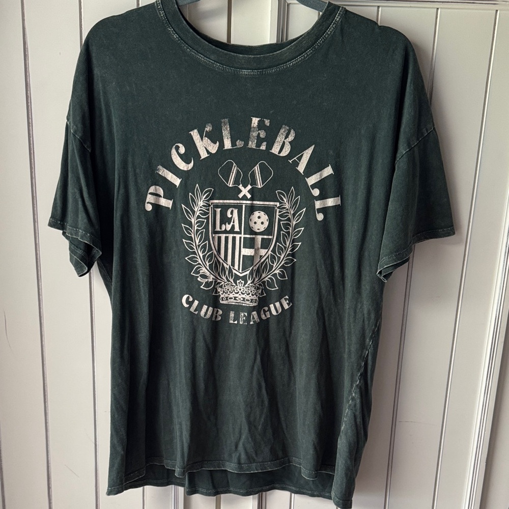 Pickleball Club League Graphic T-Shirt - Dark Green